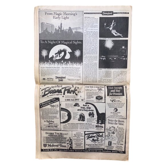 Disneyland Fantasmic Newspaper May 31 1992 Special Advertising Supplement - Picture 8 of 8